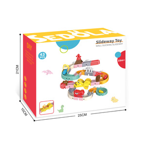 TOMMABO Mur <span class=keywords><strong>de</strong></span> toboggan pour enfants Blocs <span class=keywords><strong>de</strong></span> construction à grosses particules Assemblé <span class=keywords><strong>Puzzle</strong></span> et balle roulante amusante Bébés Tourner Musique Jouets <span class=keywords><strong>de</strong></span> <span class=keywords><strong>bain</strong></span> - Product Image 4