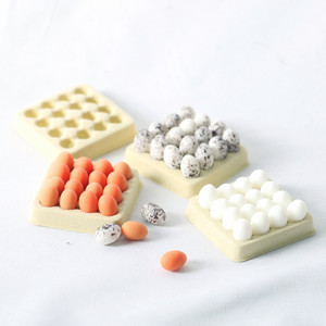 Miniaturas de Cocina para Casa de Muñecas Kawaii a Escala 1/12, Bandeja de Huevos de Resina, Juego de Cocina para Niños, Juguetes de Comida - Product Image 4