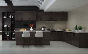 ตู้ครัวไม้ลามิเนตสไตล์ญี่ปุ่น ผลิตตามขนาดที่ต้องการ เฟอร์นิเจอร์ร้านอาหาร ผลิตในจีน กันน้ำ เป็นมิตรกับสิ่งแวดล้อม - Product Image 4