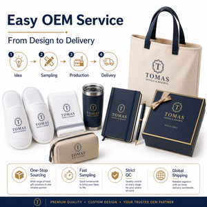Custom Welcome Gift Set For Hotel Guests With Tote Bag Slippers Mug Notebook Power Bank And Passport Holder - Product Image 5