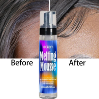 Mousse de fusion de dentelle en gros de 200 ml pour perruques, application rapide et facile avec colle à dentelle, marque privée