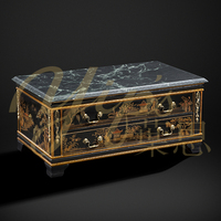 Yips LD-2005-1917 peint à la main motif de paysage chinois Antique dessus en marbre Table basse Chinoiserie meubles de salon