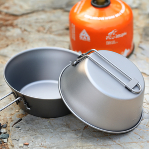 Titanio Sierra Cup uso Versatile come tazza, ciotola o piatto per il campeggio e l'escursionismo | Durevole, compatto e portatile con borsa a rete - Product Image 2