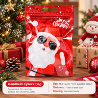 Sachets Doypack à fermeture zip pour friandises de Noël, motif Père Noël, expédition rapide, en stock