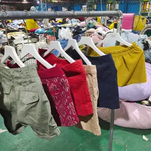 Toptan kullanılan giysiler ucuz fiyat yaz birçok stilleri pamuk pantolon karışık balya