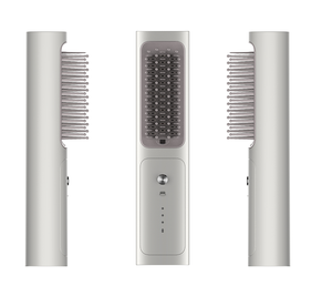 Peigne lissant et boucleur sans fil avec technologie d'ions négatifs, protection anti-brûlure, chauffage rapide en 30 secondes, pas chaud - Product Image 1
