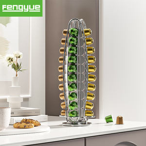 Soporte de Almacenamiento <span class=keywords><strong>para</strong></span> Cápsulas de Café de Metal con Capacidad <span class=keywords><strong>para</strong></span> 40 Cápsulas, Ahorro de Espacio, con <span class=keywords><strong>Base</strong></span> Antideslizante <span class=keywords><strong>para</strong></span> Máquinas <span class=keywords><strong>Nespresso</strong></span> K-Cup - Product Image 1