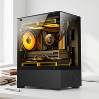 Boîtier PC de bureau A-196-MATX en gros avec ports USB, audio et micro, double stockage HDD/SSD, compatible Micro-ATX/ITX