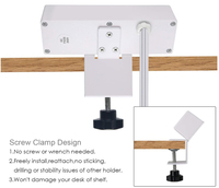 Multiprise de bureau 3 prises CA avec pince amovible et port USB, rallonge pour la maison et le bureau