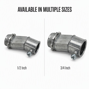Conector de tornillo de ajuste <span class=keywords><strong>EMT</strong></span> para caja offset de 1/2, 3/4 y 1 pulgada, de zinc fundido a presión, para conductos de hormigón. - Product Image 2