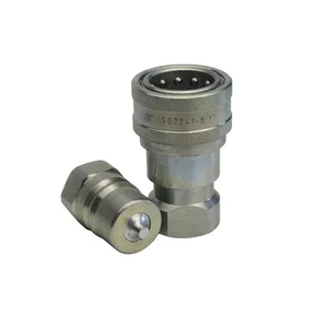 Factory Direct 1/2 Carbon Steel ISO7241-B Open Closed Hydraulic Quick Coupler Disconnect Coupling