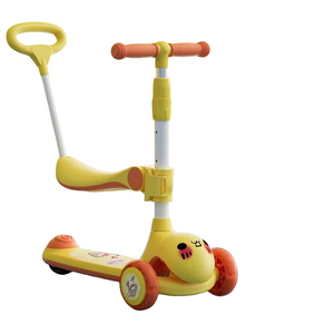 Patinete de Acero 3 en 1 para Niños, Juguete para Montar con 3 Ruedas, Asiento Plegable de Altura Ajustable, Luz Incluida, Edades 8-12 - Product Image 6