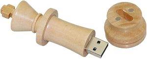 Unidad Flash USB con forma de ajedrez internacional de madera de 32GB, unidades USB, unidades de memoria USB, unidades de pulgar USB 2,0, almacenamiento externo PenDrive - Product Image 4