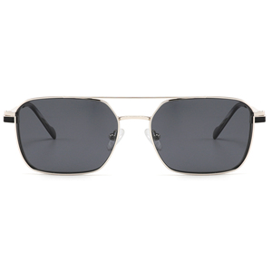 Lunettes de soleil rectangulaires dorées à monture complète, protection UV400, protection solaire unisexe pour adultes - Product Image 6