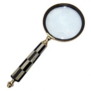 FAIZA CRAFT Handmade Handcarved Eco-Friendly Round Bone Handle Resin <b>Magnifying</b> <b>Glass</b> Antique Loupe From Uttar Pradesh - Product Image 1