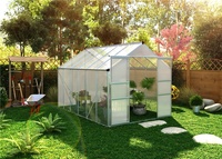 10 pierres en polycarbonate de haute qualité, 8*10 pieds, feuille de plastique agricole, mini serre verte, vente en gros