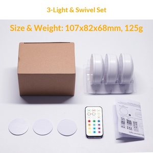 Veilleuse LED RGB à infrarouge 13 couleurs, télécommandée, alimentée par piles, en PC, avec fonctions <span class=keywords><strong>de</strong></span> gradation et <span class=keywords><strong>de</strong></span> tapotement, design moderne pour usage domestique - Product Image 6