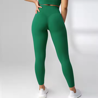 Leggings de yoga pour femmes, taille haute, longueur intégrale, séchage rapide et respirant, sans couture, 220g, vêtements de sport fitness, extérieur, vente en gros, personnalisé