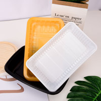 Jutran personnalisé plateau de service alimentaire Snack Dessert boîtes en plastique plateau alimentaire jetable avec 4 compartiments