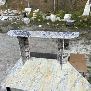 طاولة كونسول فاخرة عالية الجودة من الرخام الكالاكاتا فيولا بتصميم اسكندنافي، ديكور منزلي، طاولات كونسول طويلة قابلة للتخصيص - Product Image 5