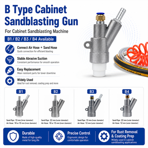 Pistolet de <span class=keywords><strong>sablage</strong></span> manuel compact sans poussière pour cabine de <span class=keywords><strong>sablage</strong></span> humide, machine de <span class=keywords><strong>sablage</strong></span>, sablateurs - Product Image 6