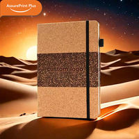 Buku Catatan Hardcover PU Ramah Lingkungan Ukuran A5 dengan Sampul Kopi, Tali Elastis, dan Logo Custom untuk Kantor Bisnis