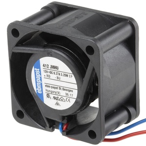 ebm-papst 12V 40*40*25mm 412JHHU DC Axial Cooling Fan for Industrial <b>Control</b> Cabinet Equipment - Product Image 1