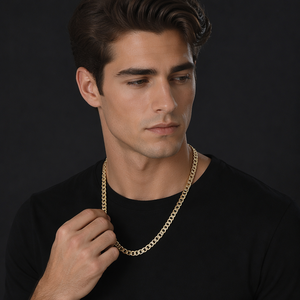 Jxx 14K oro <span class=keywords><strong>tulipano</strong></span> <span class=keywords><strong>collana</strong></span> con catena a maglia personalizzabile all'ingrosso catene cubane in ottone materiale - Product Image 2