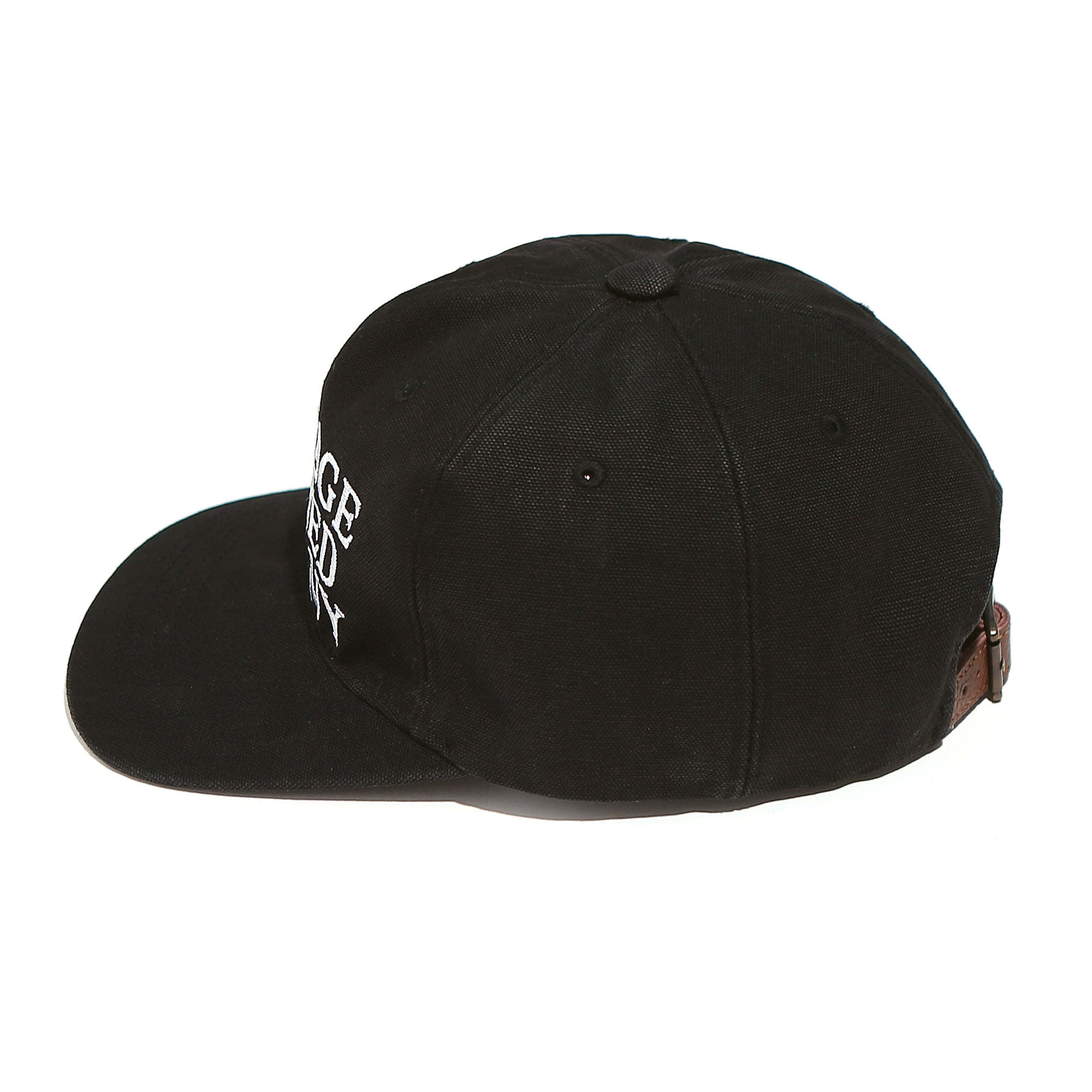 100% Cotton Canvas Heritage 6 Panel Cap - Black Casual