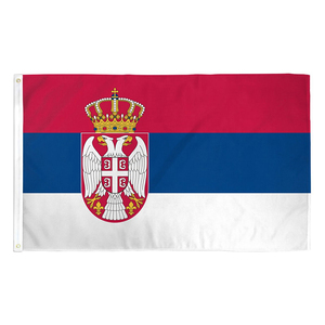 Drapeau de la Serbie, drapeau national de la Serbie, 3x5 pieds, décoration extérieure, bannière, impression en polyester et coton - Product Image 2