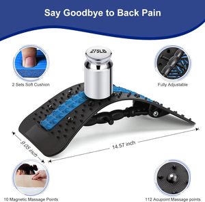 RS Multi-nivel Back Cracker Soporte lumbar Acupuntura Dispositivo de masajeador lumbar inferior magnético Camilla de espalda ajustable - Product Image 2