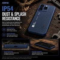 Teléfono Móvil AGM N2 4G Android 16 Go, Doble SIM, Batería de 3000 mAh, Pantalla de 4.96 Pulgadas, GPS, Mini Teléfono Inteligente para Uso en Exteriores