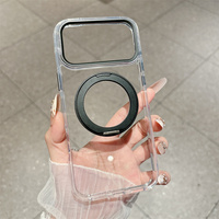 Étui de téléphone en métal 360° de haute qualité pour iPhone 16 15 Plus 13 14 17 18 Pro Max, recharge magnétique sans fil, coque transparente
