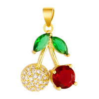 Breloques en émail plaqué or Resoul, motifs fruits mignons et esthétiques (fraise, cerise, piment), pendentifs tendance pour bracelets