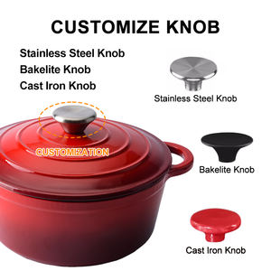 <span class=keywords><strong>Cocotte</strong></span> <span class=keywords><strong>en</strong></span> émail pour four hollandais <span class=keywords><strong>en</strong></span> <span class=keywords><strong>fonte</strong></span> avec couvercle Mochoo avec logo personnalisé batterie de cuisine <span class=keywords><strong>en</strong></span> métal durable - Product Image 5