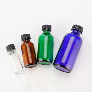 Botella de Vidrio Boston Transparente, Verde, Azul y Ámbar de 240ml, 500ml y 1000ml con Tapa Negra para Leche y Café, Venta al Por Mayor - Product Image 3