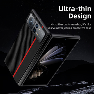 เคสขนาดใหญ่ทำจากคาร์บอนไฟเบอร์,เคสโทรศัพท์ป้องกันเวลาตกพับได้เนื้อบางพิเศษ2ทบสำหรับ <span class=keywords><strong>Xiaomi</strong></span> Mi Mix <span class=keywords><strong>Fold2</strong></span> 5G - Product Image 2