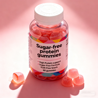 Gummies protéinés halal et végétaliens 17g Isolat de protéines de lactosérum Sans sucre Complément en marque blanche