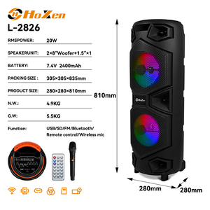 Kép 8 Inch Đảng Loa Với Pin Mạnh Mẽ Điều Khiển Từ Xa Không Dây Microphone Gia Đình Karaoke Loa - Product Image 6