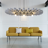 Lámparas Colgantes Modernas de Fieltro Gris, Decoración para el Hogar, Lámparas de Araña para Sala de Estar, Tienda, Cafetería, Dormitorio, Comedor