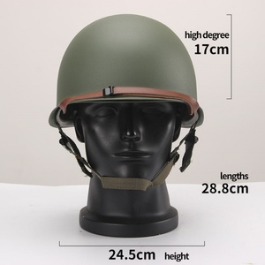 Casque de sécurité double usage en acier M1 personnalisable, directement de l'usine, avec visière transparente et 16-20 aérations pour activités de plein air - Product Image 2