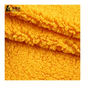Thick 100 Polyester Knit Faux Fleece Cotton sherpa Fleece fabric