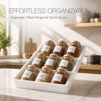 Organisateur de tiroir de cuisine extensible et ajustable, en plastique, pour ustensiles, couverts, épices, séparateur de rangement, sans BPA, en matériau PP