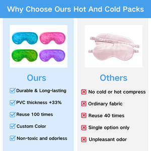 Reusable 21x10.5cm Cooling Gel Beads Eye <b>Pack</b> Hot/Cold Therapy Eye Fatigue Swelling Relief Fades Dark Circles Smooths Fine Lines - Product Image 6