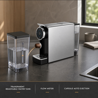 Machine à café à capsules compatible Nespresso, volume personnalisable, pour la maison et le bureau, groupe de brassage breveté, 19 bars