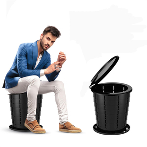 Étanche voiture <span class=keywords><strong>toilette</strong></span> seau <span class=keywords><strong>toilette</strong></span> RV extérieur voyage pot maison bateau randonnée longs voyages plage Portable Camping pliant <span class=keywords><strong>toilette</strong></span> - Product Image 6