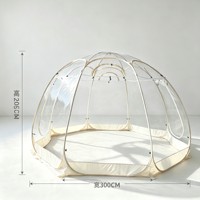 Maison Bulle Transparente pour Camping et Loisirs en Plein Air, Vue Ciel Étoilé, Prête à l'emploi, Sans Montage Requis, Idéale pour Séjour à la Campagne, Repas en Plein Air, Maison Bulle Tendance sur Internet, Verrière