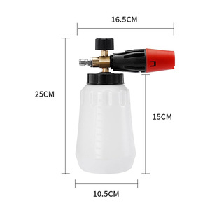 Foam Pot 1000Ml High Pressure Spray Nozzle Car <b>Washer</b> Manual Plastic Red Black With <b>Copper</b> Plated Aluminum Parts - Product Image 2
