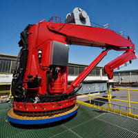 Grue de pont haute capacité, compacte, de 1 à 5 tonnes, à bras articulé, avec levage par filet pour quai