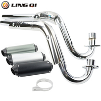 LING QI 28 MM CRF50 용 오토바이 배기 머플러 소음기 파이프 조립 키트